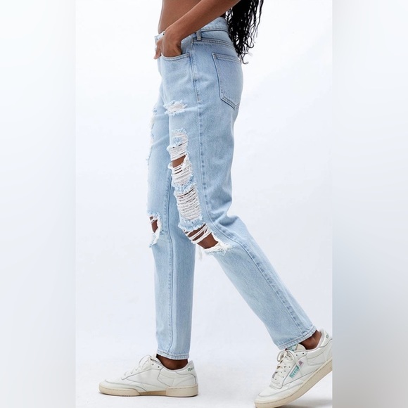 Pacsun Distressed Mom Blue Jeans Size 23 - Picture 2 of 7